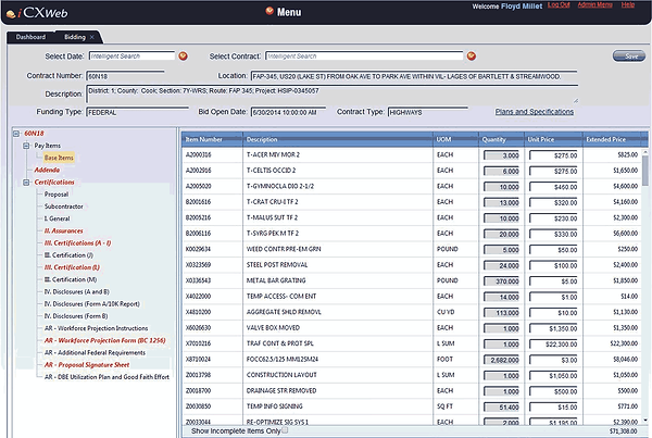 ExeVision iCXWeb screenshot
