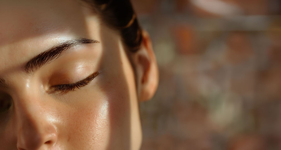 Woman's Face with Natural Eyebrows