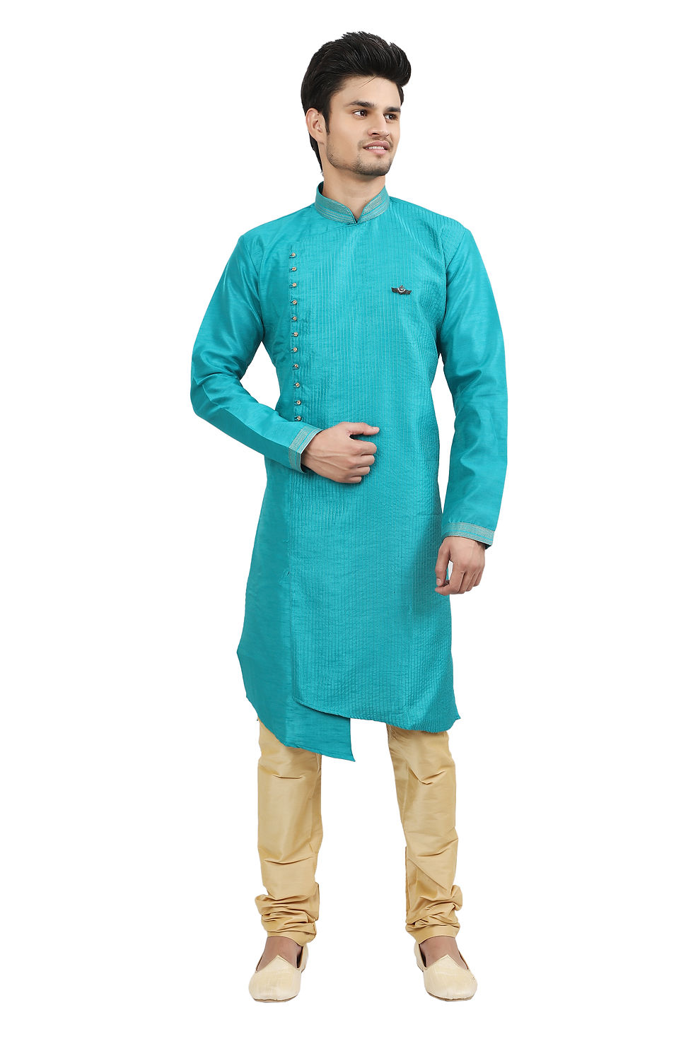 Ethnic | Kurta Paijama | Indian | Firozi Blue | Full Sleeve