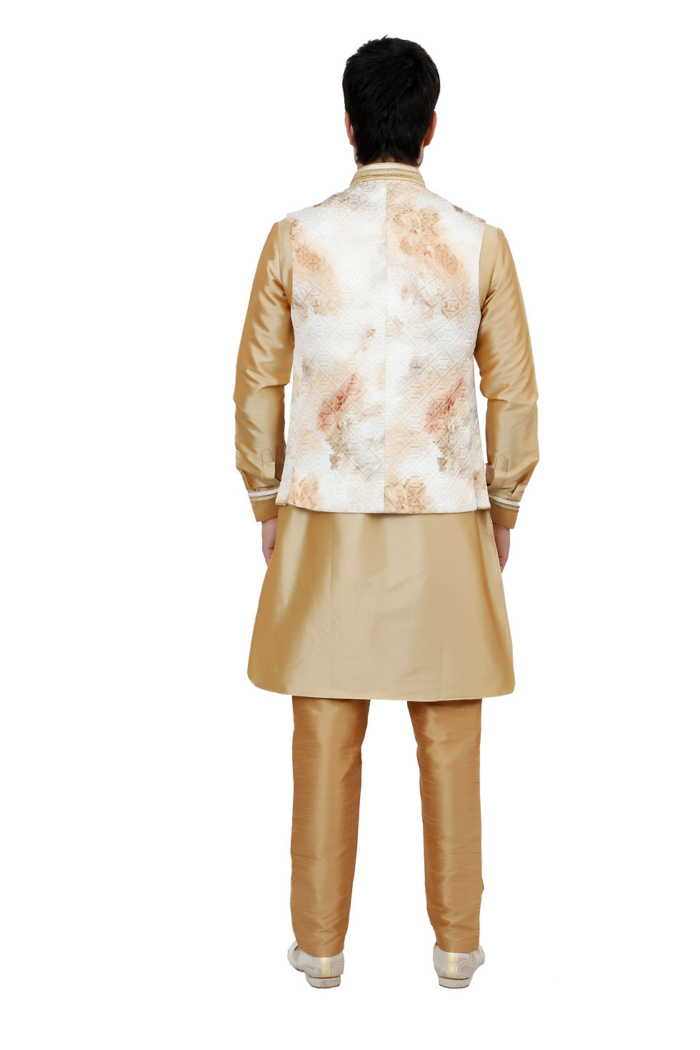 Ethnic | Kurta Paijama | Indian | Beige and Golden | Man