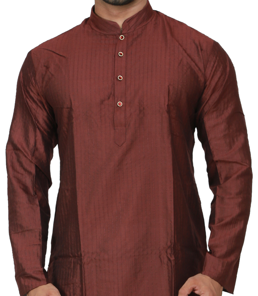 Thumbnail: Ethnic | Embroidered Cotton Kurta Pajama in beautiful Mehroon | Indian | Kurta Paijama