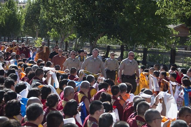 America’s National Flag Is Raised for H.H. Dorje Chang Buddha III