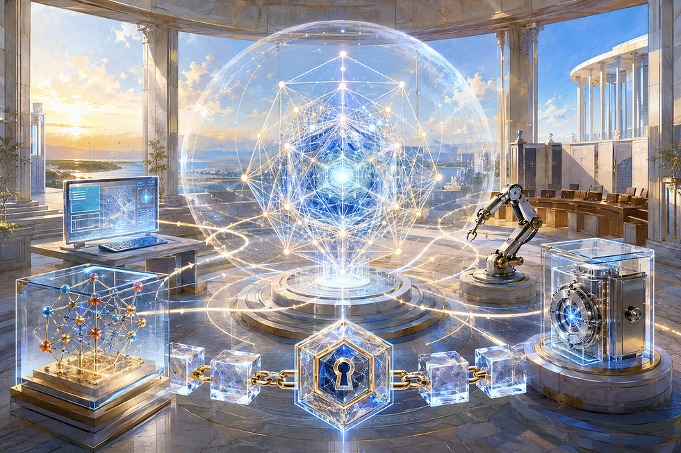 The Machine Acquires an Office: A Briefing on AI Agents, Machine Learning and Cryptography