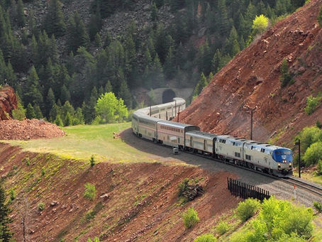 Long distance travel by train and by bus