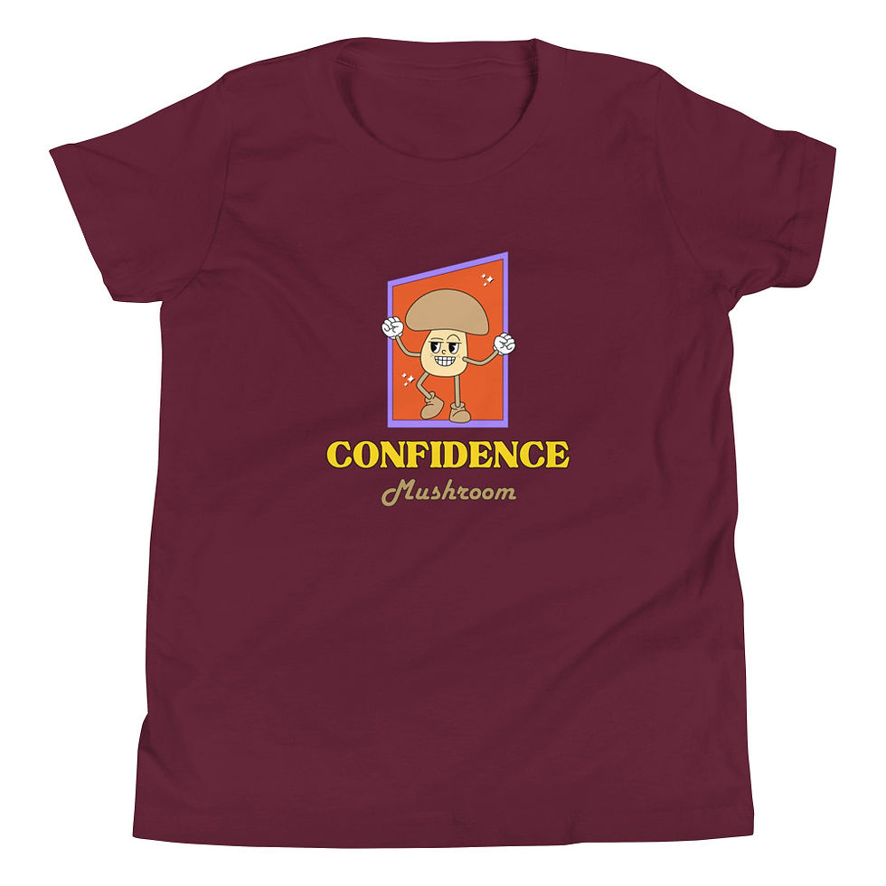 Thumbnail: Confidence Mushroom- Youth Short Sleeve T-Shirt