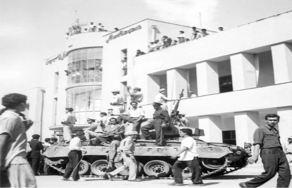 A royalist tank moves into the courtyard of Tehran Radio a few minutes after pro-Shah troops occupied the area during the coup that ousted Mohammad Mossadegh and his government. AP Photo | Mossadegh, left, is sentenced to three years of solitary confinement by a military court after being found guilty on thirteen charges of acting against the Shah. AP Photo