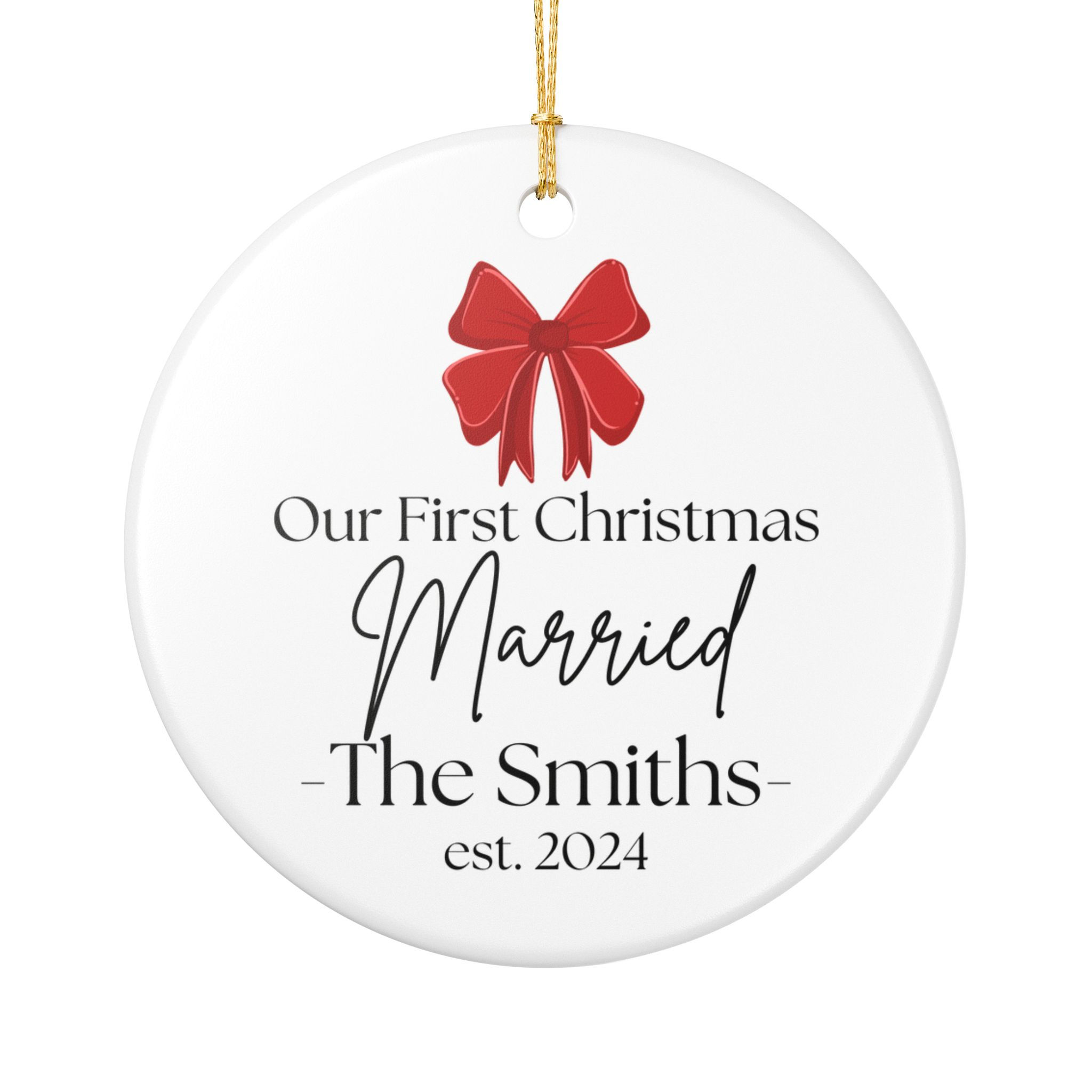 Our First Christmas Personalized Wedding Ornament 