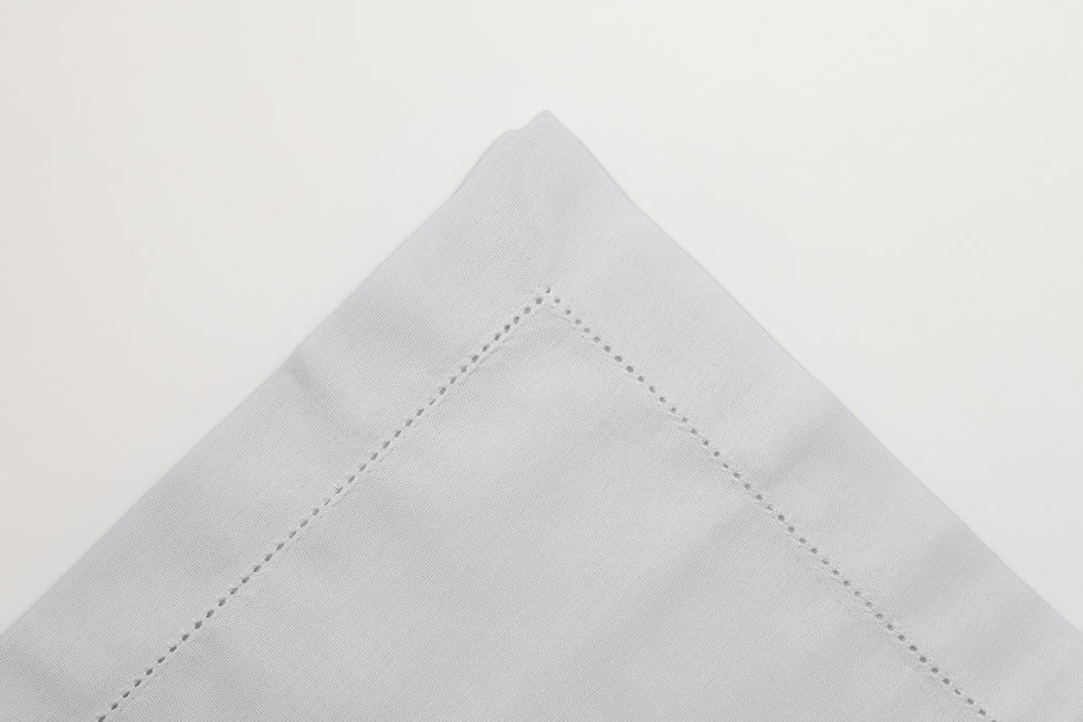 Guardanapo de Linho Premium Ponto Ajour Branco Canto Mitrado