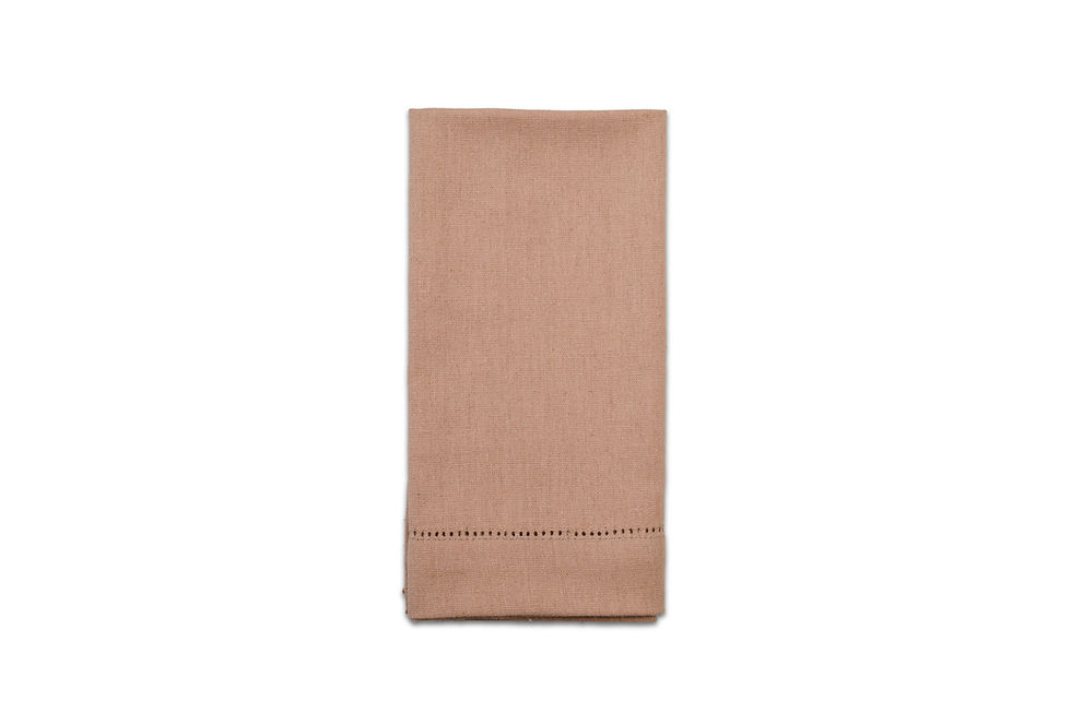 Guardanapo de Linho Premium Ponto Ajour Bege