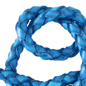 Thumbnail: 1M Premium European Faux Braided Leather Cord - 4mm