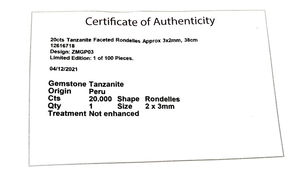 Thumbnail: 20cts Tanzanite Faceted Rondelles Approx 3x2mm, 38cm Strand (Certificate)