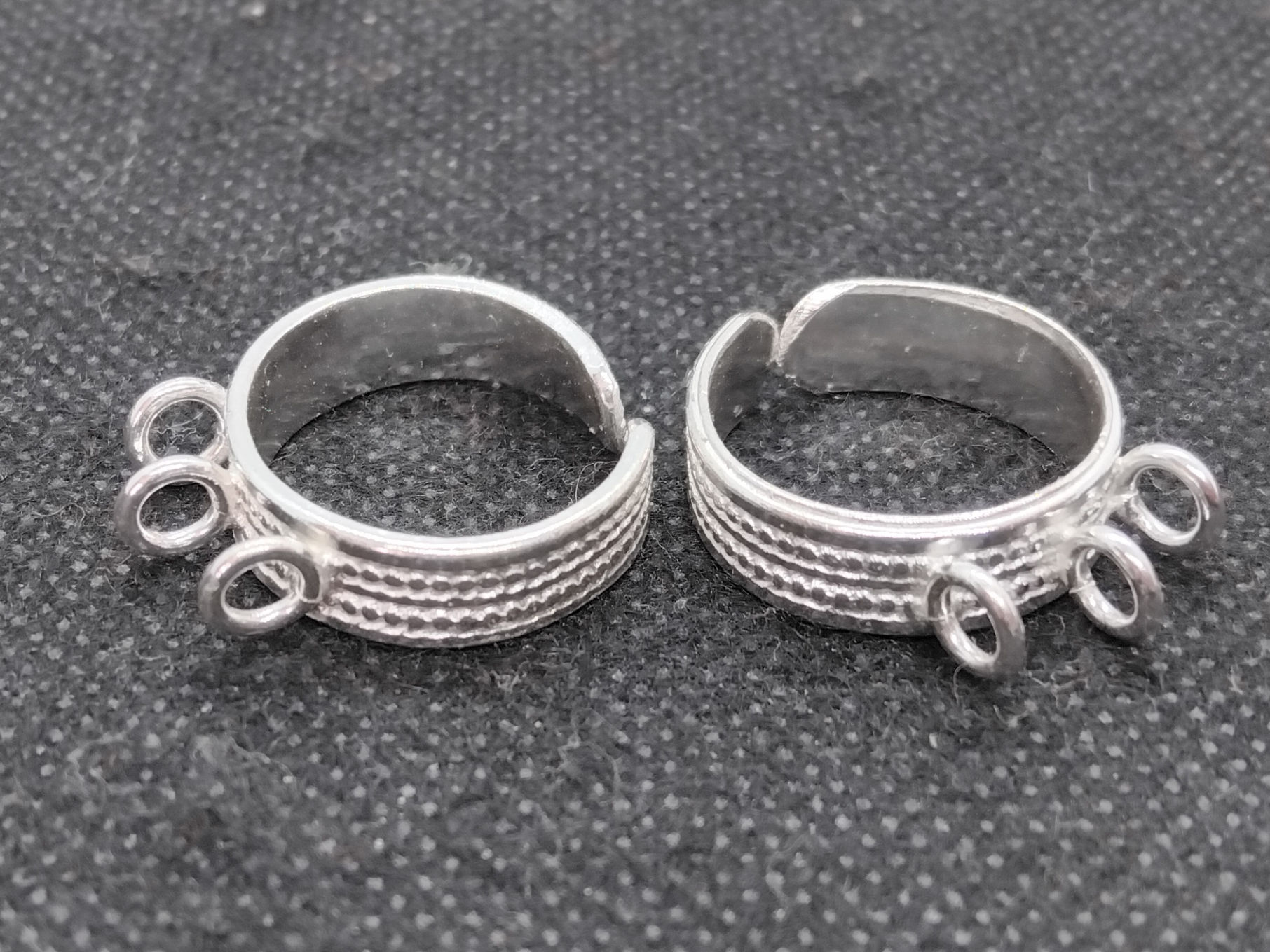 Adjustable Ring Mount with 3 Loops - Bright Silver