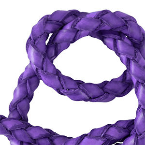 Thumbnail: 1M Premium European Faux Braided Leather Cord - 4mm