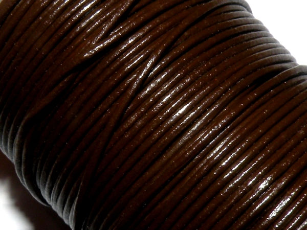 Thumbnail: 1M DQ European Round Leather Cord 1mm - Choice of Colours