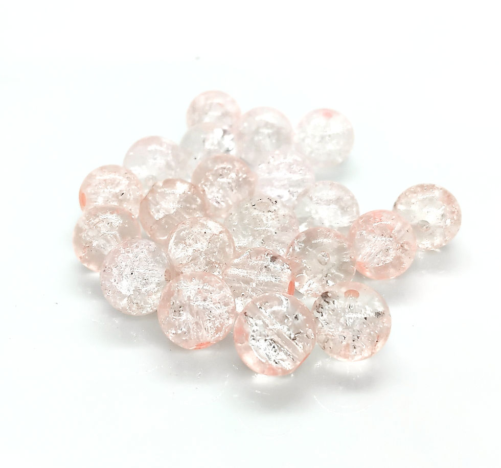 Thumbnail: Crackle Glass Round Beads 10mm - Pack of 10