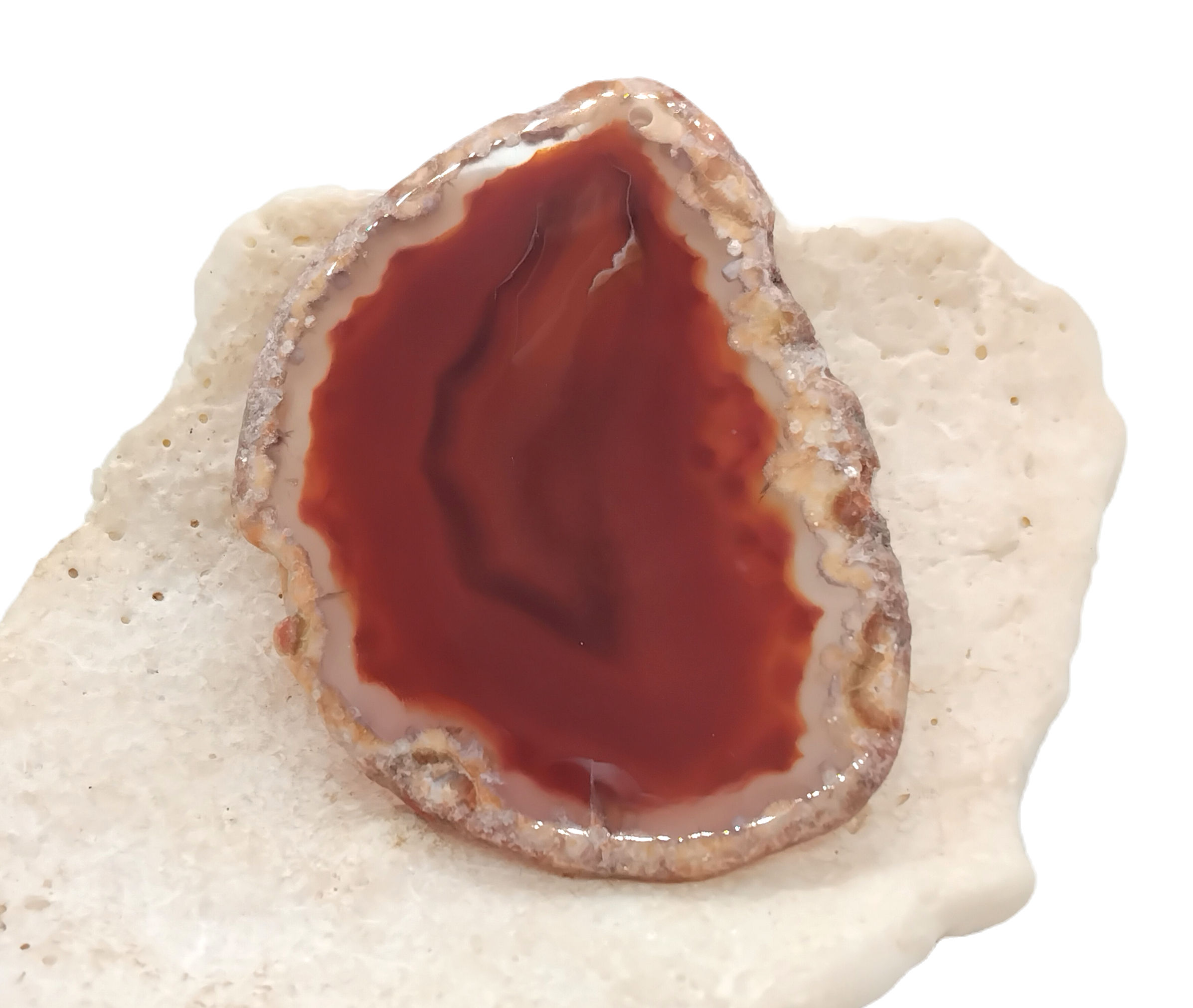 Druzy Agate Slice Pendant