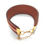 Thumbnail: Upcycled Leather Cuff Bracelet - Tan or Brown