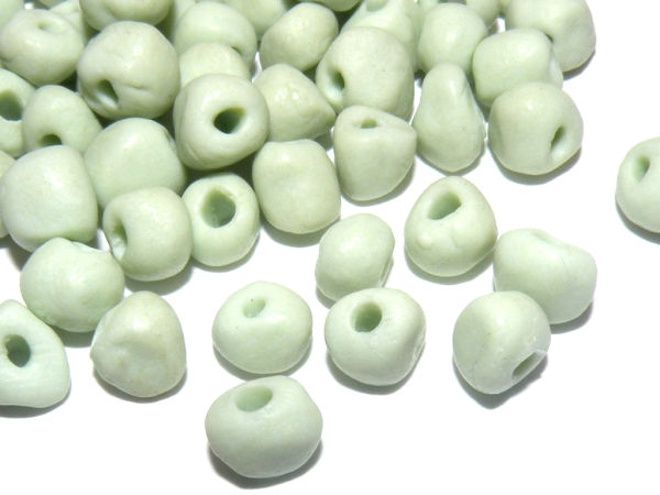 Thumbnail: Handmade Tiny Ceramic Rock Beads 7x5mm - Choice of Colours - Pack of 50