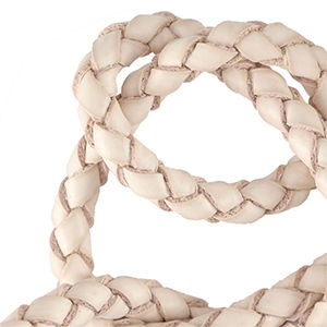 Thumbnail: 1M Premium European Faux Braided Leather Cord - 4mm