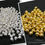 Thumbnail: Metal Round Beads 3mm - Silver or Gold - Pack of 100