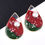 Thumbnail: Alloy & Resin Pendant - Red/Green - Pack of 2