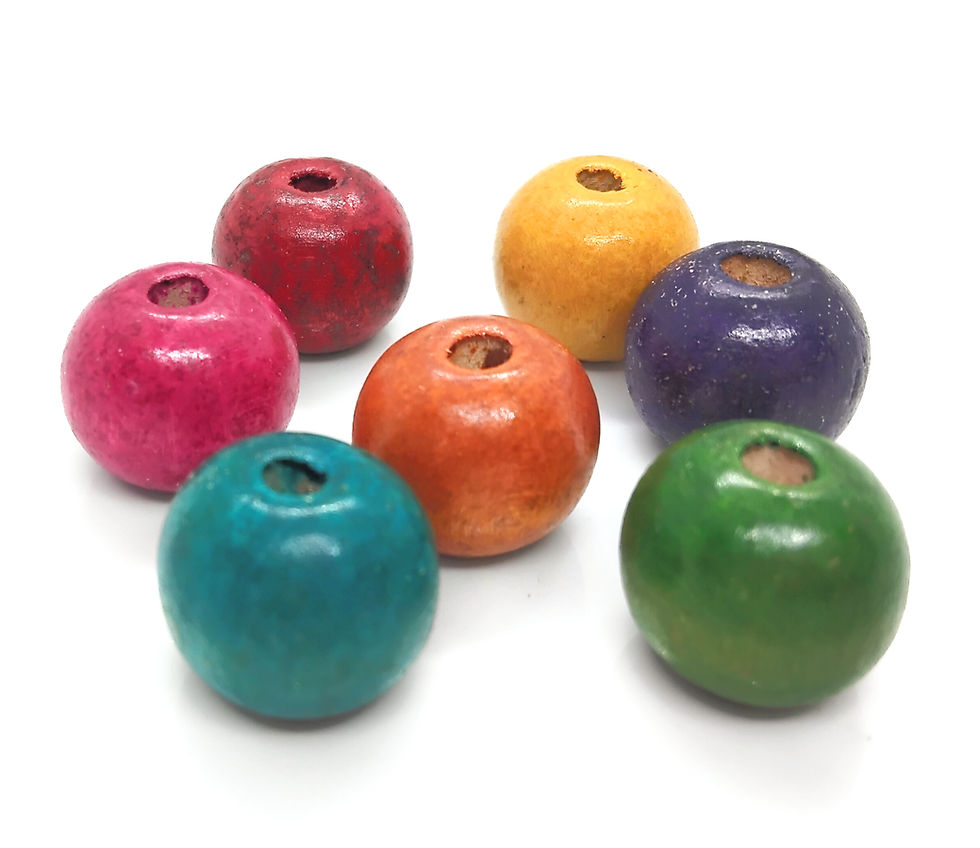 Chunky Bubblegum Handmade Rustic Style Wooden Beads 20mm - Pack of 10