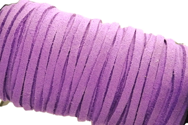 Thumbnail: Faux Suede Cord 3mm - Pinks & Purples