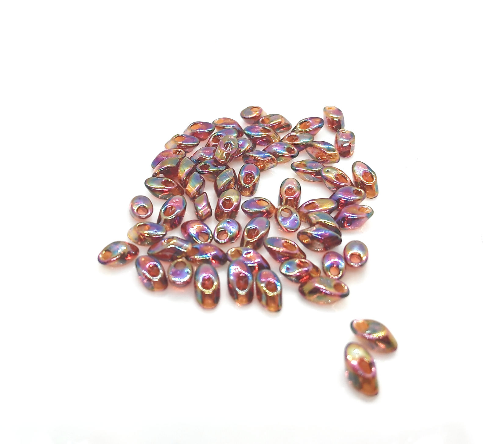 Miyuki Long Magatamas Transparent Dark Topaz Approx 24g - VOBD91