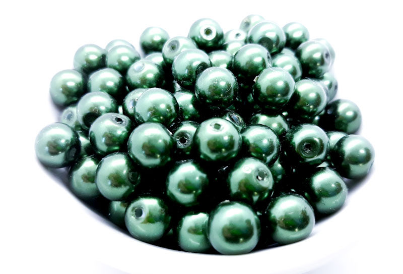 Thumbnail: Glass Pearl Beads 8mm - Pack of 50