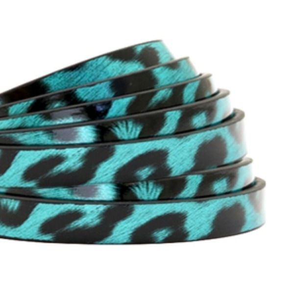 Thumbnail: 1M Flat Faux Leather Cord 5mm - Animal Print - Choice of Colours