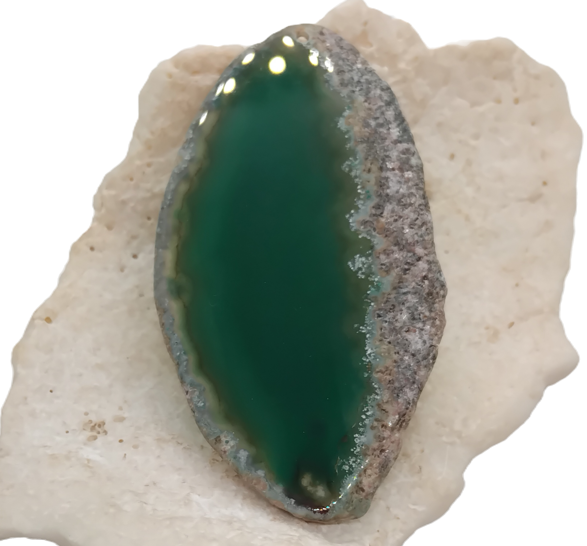 Druzy Agate Slice Pendant