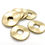 Thumbnail: Large Hole Wavy Washer Bead 24mm - Matte Style Gold or Silver