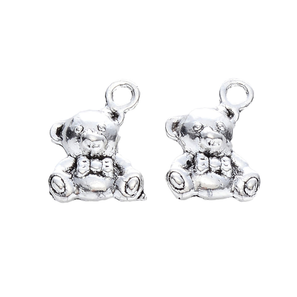 Metal Teddy Bear Charm