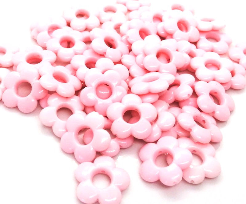 Thumbnail: Acrylic Flower Bead Frames 20mm - Choice of Colours - Pack of 25