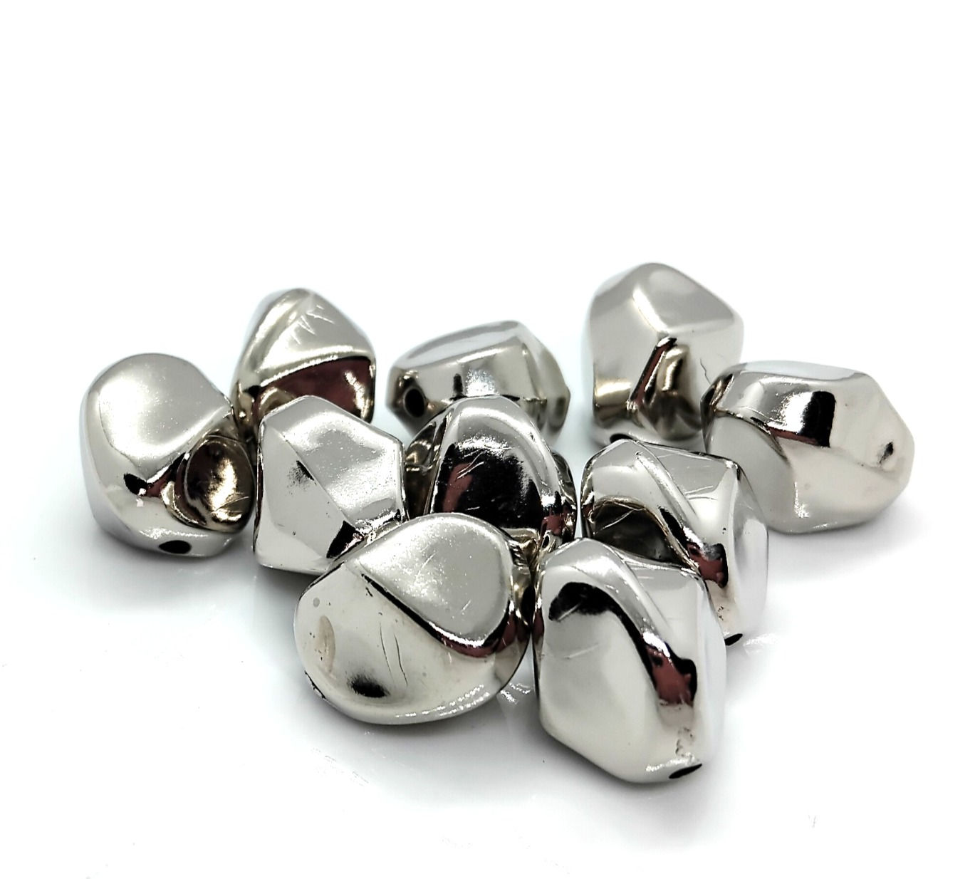 CCB Large Nugget Bead 20mm - Silver - Pack of 10