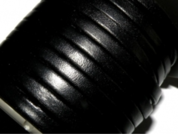 Thumbnail: Premium European Flat Leather Cord 5x2mm - White/Black/Blues/Greens