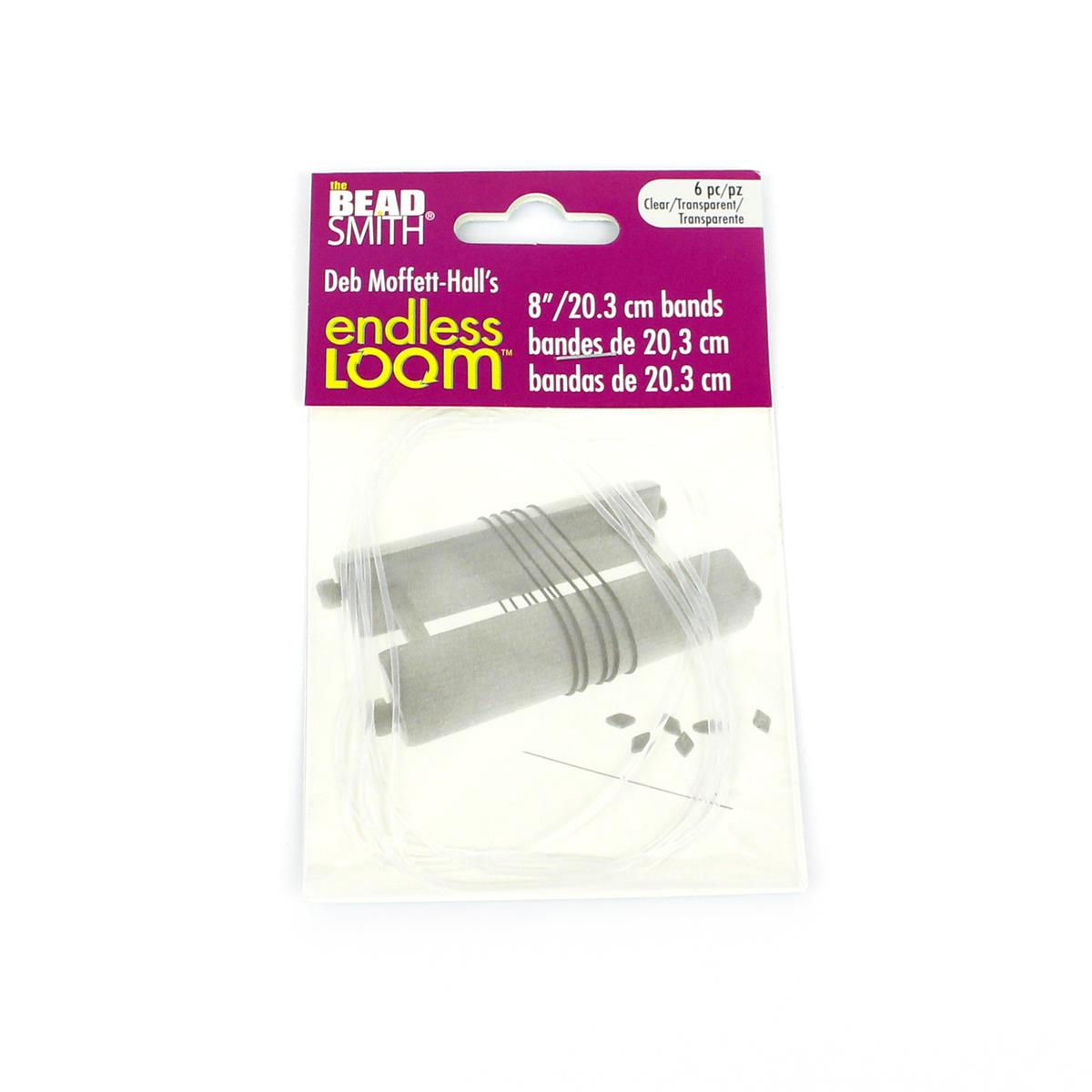 The Beadsmith Endless Loom Bands Clear 8"/20