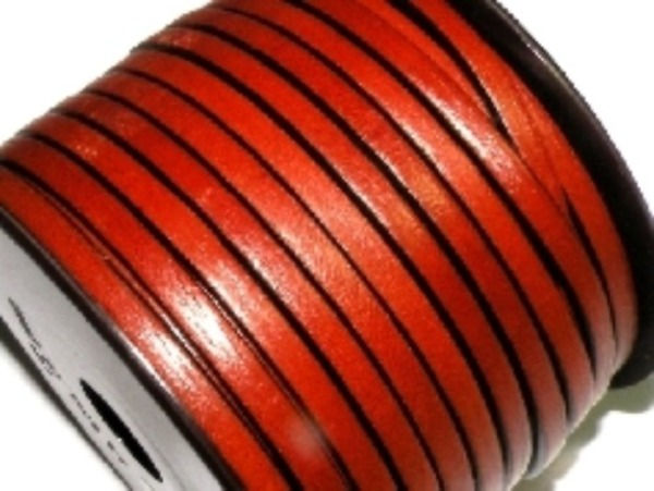 Thumbnail: Premium European Flat Leather Cord 5x2mm - Browns