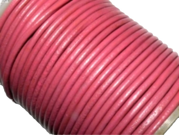 Thumbnail: 1M DQ European Round Leather Cord 2mm - Pink/Yellow/Orange