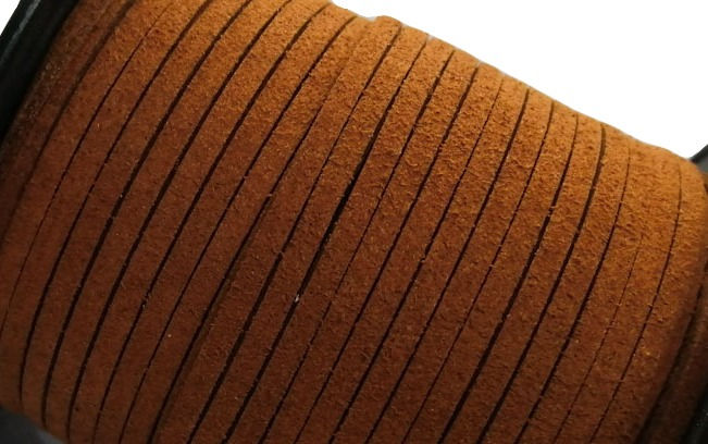 Thumbnail: Faux Suede Cord 3mm - Oranges/Yellows/Browns