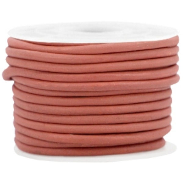 Thumbnail: 1M DQ European Round Leather Cord 3mm - Choice of Colours