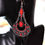 Thumbnail: Extra Large Chandelier Earrings - Red