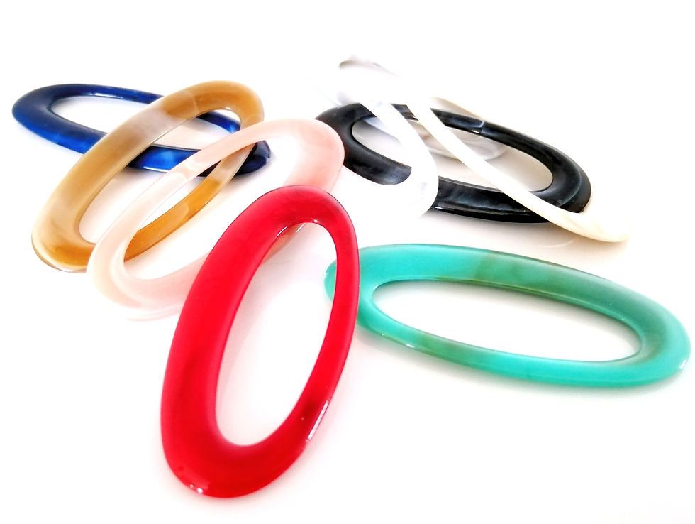 Large Imitation Gemstone Oval Acrylic Pendant/Link 47mm - Pack of 5