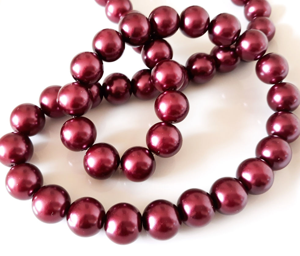 Thumbnail: Glass Pearl Beads 14mm - Choice of Colours - Pack of 20