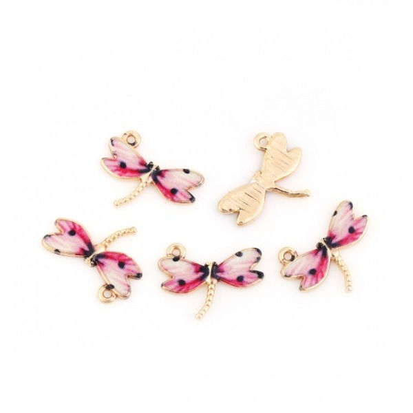 Thumbnail: Enamelled Charm - Dragonfly - Choice of Colours - Pack of 2