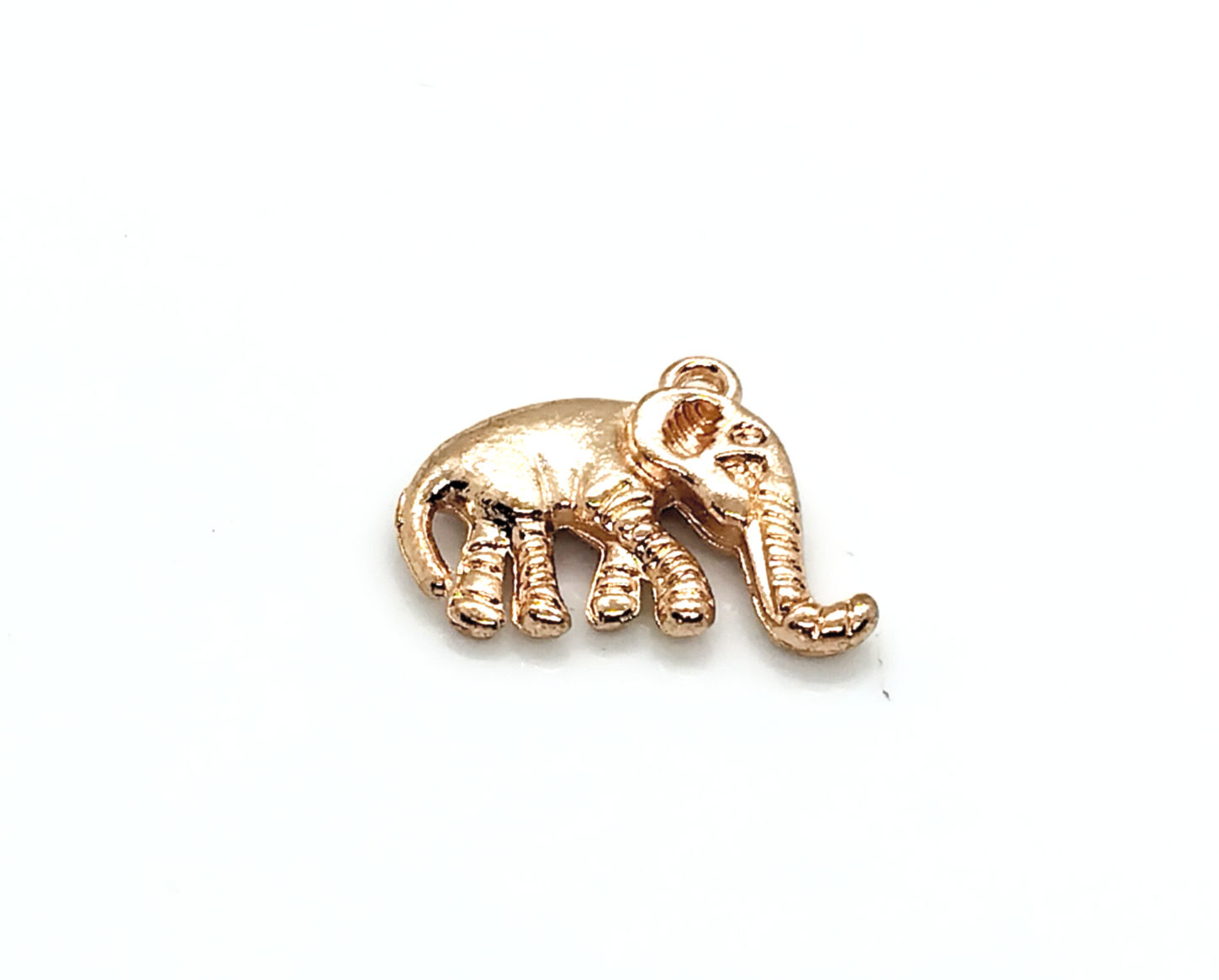Metal Elephant Charm - Light Gold