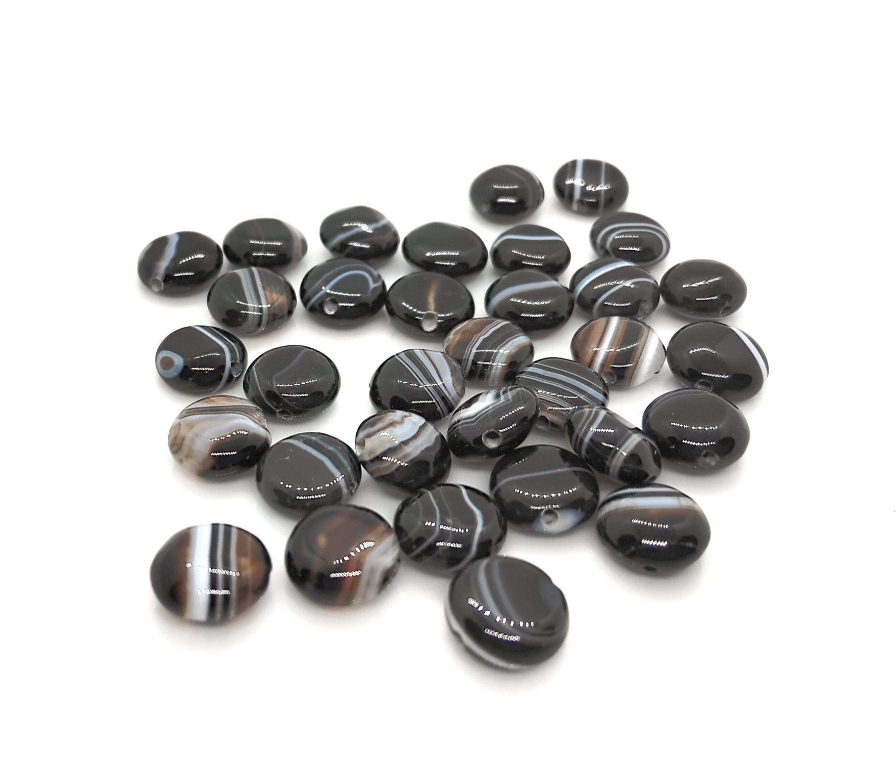 Glass Disc Beads 10mm - Pack of 20