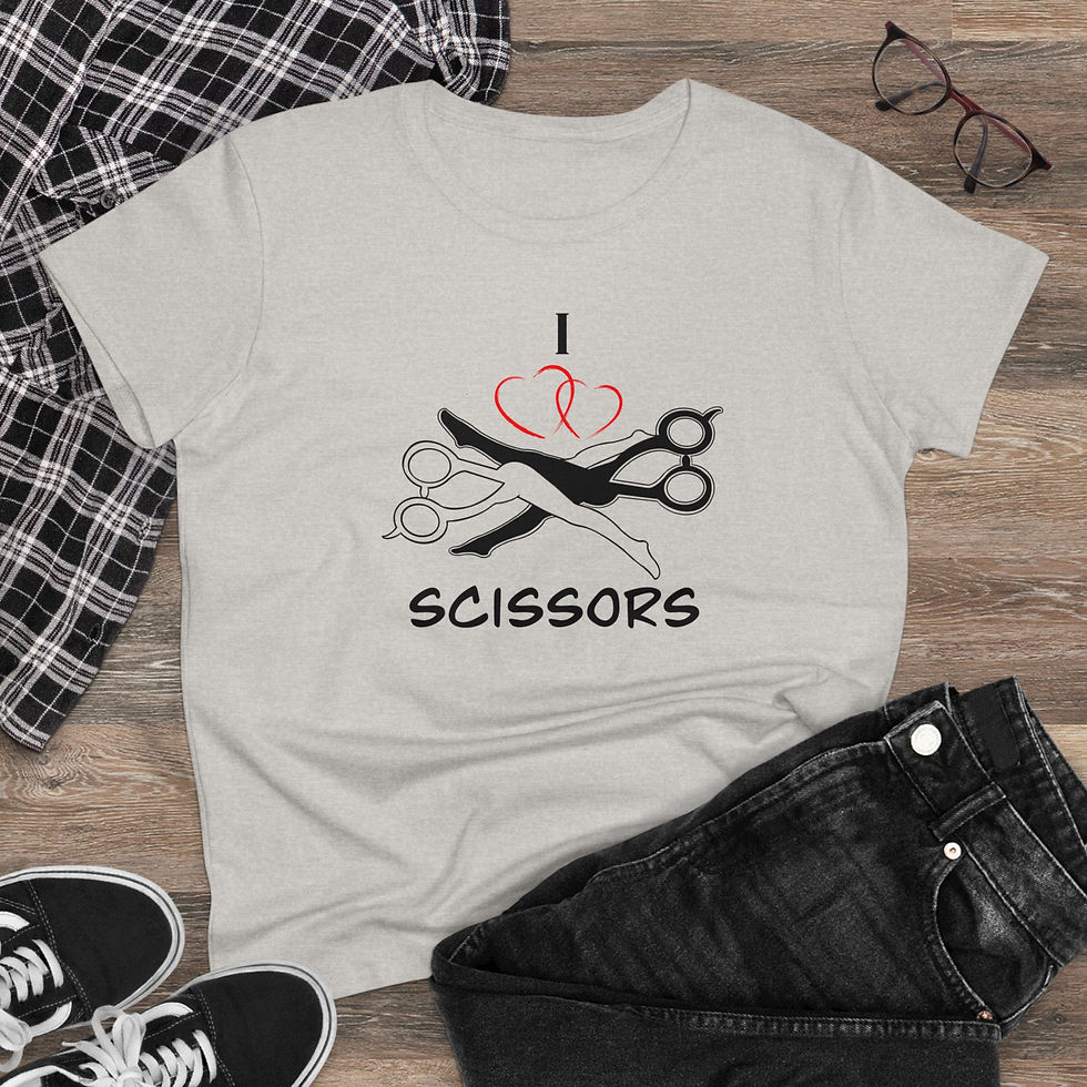 Thumbnail: I ❤️ Scissors Women's Cotton Tee
