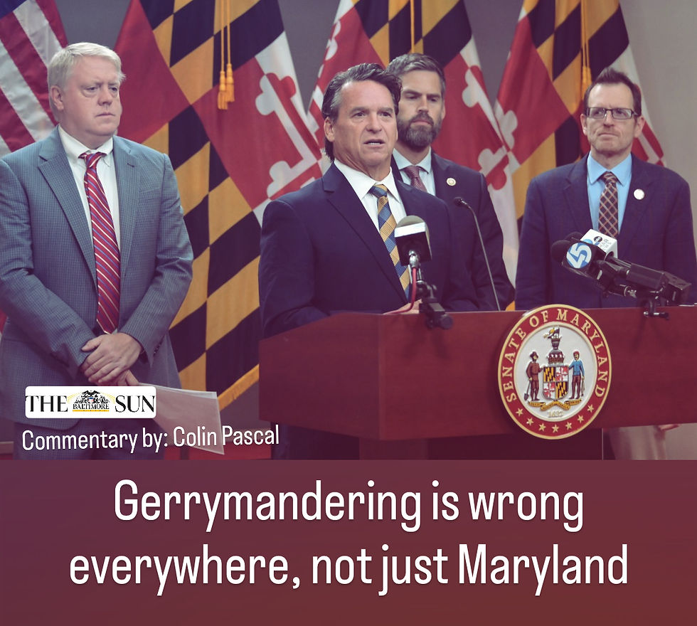 Gerrymandering is wrong everywhere, not just Maryland