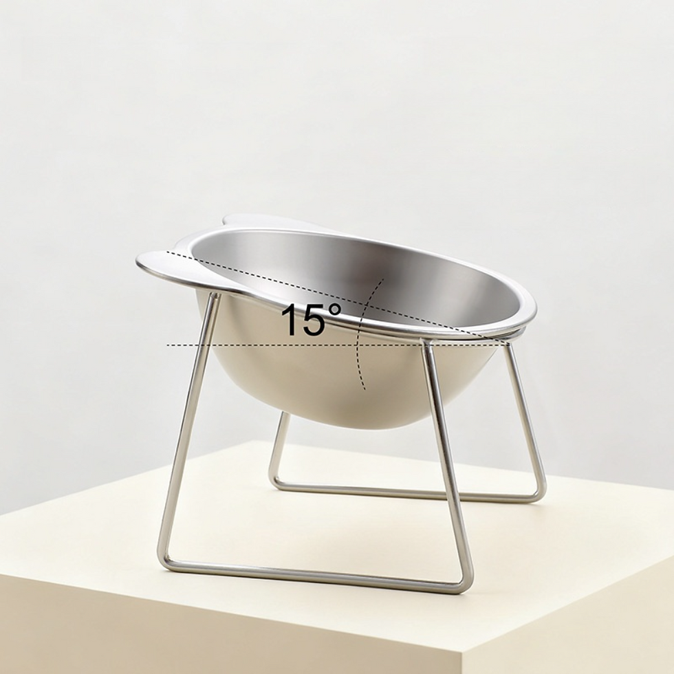 Thumbnail: Elevated Stainless Steel Pet Bowl